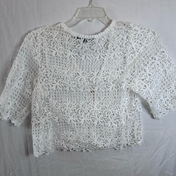 Chris McLaughlin White Crochet Floral Jacket - Picture 4 of 4